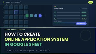 How To Create Online Application System In Google Sheet | Turn Google Sheet Into Online App System