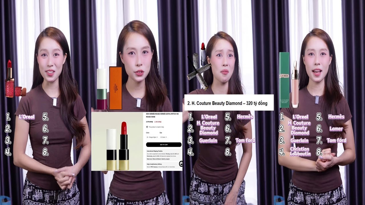 TOP CÁC THỎI SON ĐẮT ĐỎ NHẤT THẾ GIỚI ĐÍNH KIM CƯƠNG