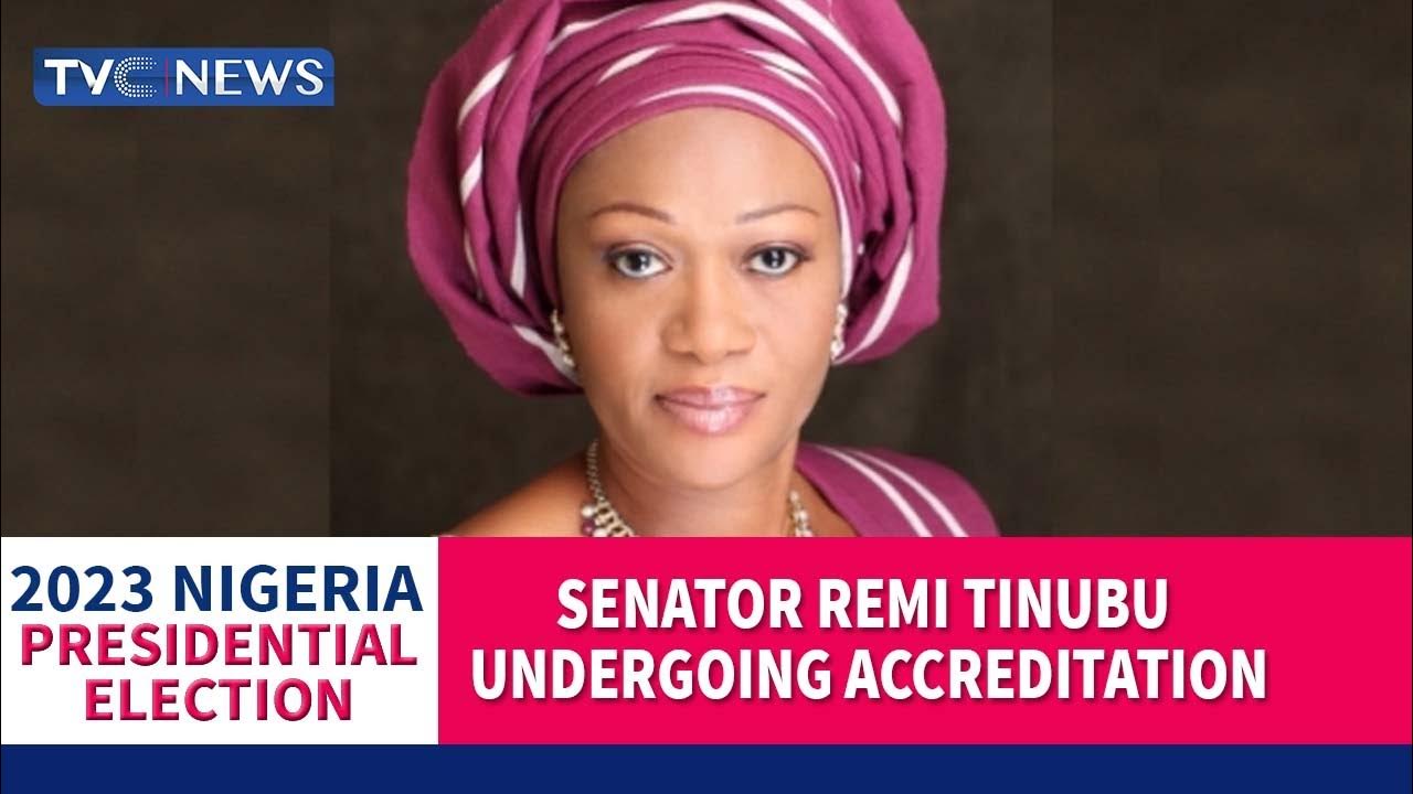 (VIDEO) Senator Remi Tinubu Undergoing Accreditation