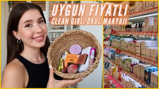 UYGUN FİYATLI CLEAN GIRL/OKULA DÖNÜŞ MAKYAJI | mağaza gezmesi & alışveriş 🛍