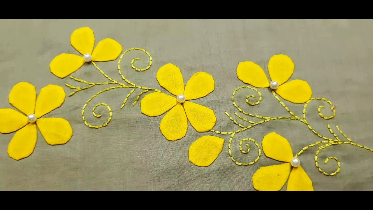 সহজে এপ্লিক করার নিয়ম || #Applique | How to Aplic work in Kameez ,Saree || #munis_handwork