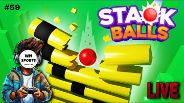 LIVE - stack ball  3D highest score challenge⚡| Live gameplay 59