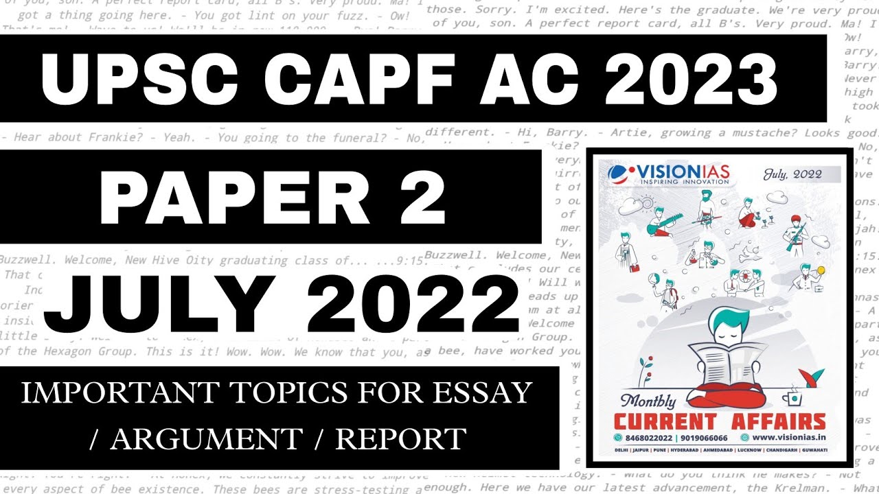 upsc capf paper 2 essay topics
