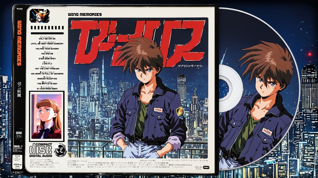 🎧 Mix 🎶『Gundam Wing City Pop』 🤖🪽✨ Wing Memories — Synthwave