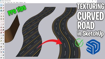 How to Texturing curved Road in SketchUp | Apply Texture on Curved Surface in Sketchup | texture
