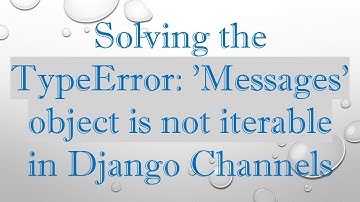 Solving the TypeError: 