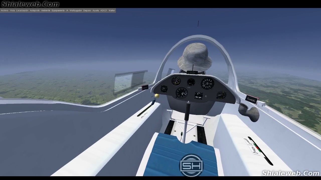 FlightGear Simulador de vuelo en linux planeador Glide Glider