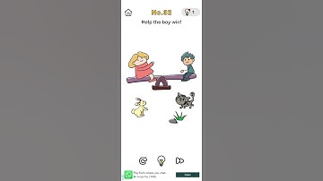 brain out game level 32 help the 👦boy  win !