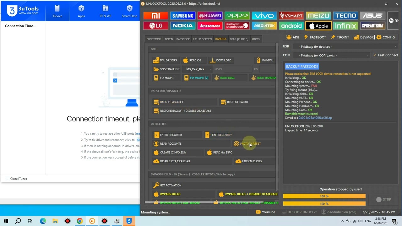 IPAD 5 A1822 BYPASS PASSCODE ICLOUD WITH UNLOCKTOOL JUST ONE CLICK