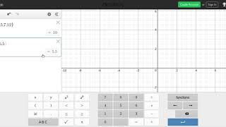 Alg 2 Finding the Standard Deviation and mean using Desmos.com