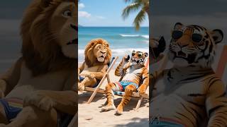 🦁🔥 Rooster vs Lion | Part 3 | Ultimate AI Animal Battle 😱 #shorts #ai #orangecat