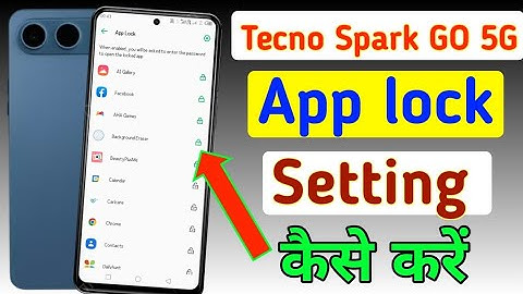 How to lock apps in tecno spark go 5g/ tecno spark go 5g me app lock kaise lagaye / App lock setting