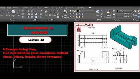 AutoCAD 2D Drafting|Drafting in AutoCAD |AutoCAD Complete Course|(Hindi)|(Lecture-12)