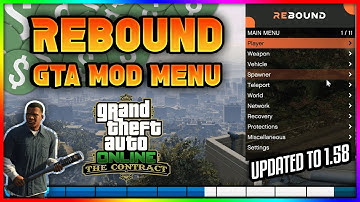 *New* Rebound Mod Menu | GTA V Mod Menu | Rebound VIP Mod Menu Showcase | GTA 1.58 | Undetected #GTA