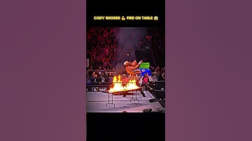 Wait For end 🤯 Cody Rhodes on Fire Table 😱💀🥶