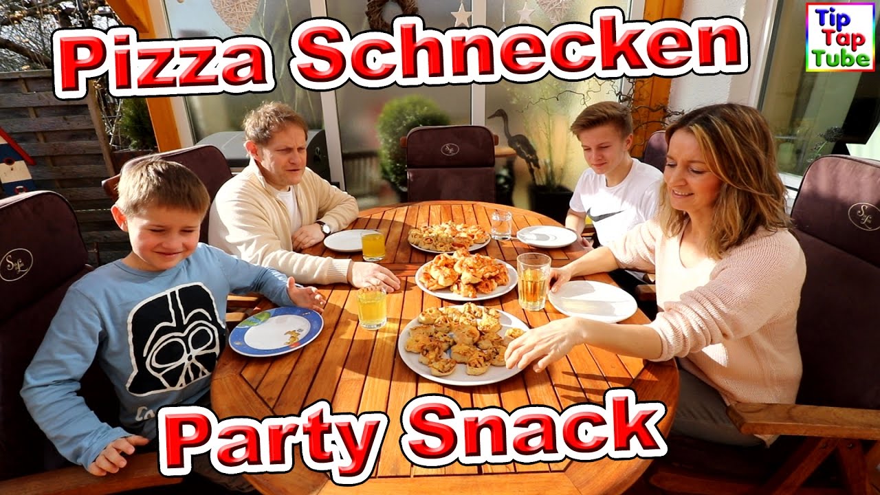 Party Schnecken Pizza Snack Kochen und Backen Vlog TipTapTube