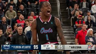 GAME OF THE YEAR? THRILLING 2OT ENDING #14 Florida Atlantic Owls vs #4 Arizona Wildcats | 12.23.2023