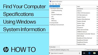 find your computer specifications using windows system information | hp computers | hp support