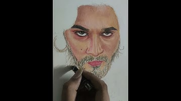 Pushpa | oil pastel art | Ajithkrishna14 | Allu Arjun | rashmika mandanna | sukumar | DSP