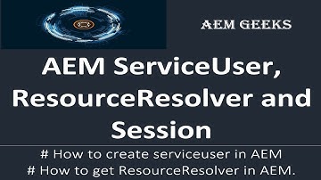 Tut #1 | ResourceResolver, Serviceuser and Session in aem