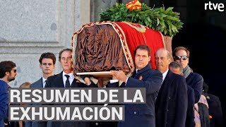 RESUMEN DE LA EXHUMACIÓN DE FRANCO