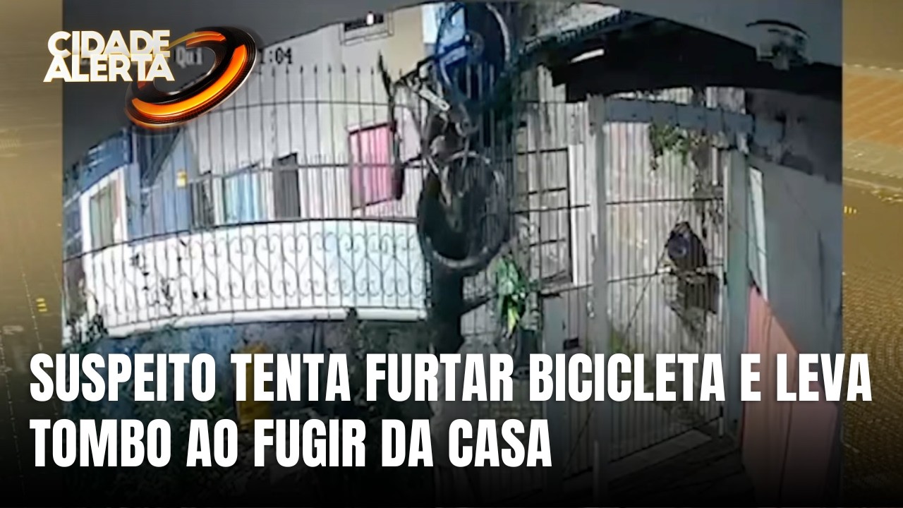 Suspeito cai durante furto de bicicleta e deixa celular para trás