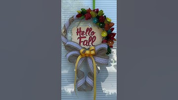 Handmade Fall Wreath | Best out of waste #shorts #easycraft #diy