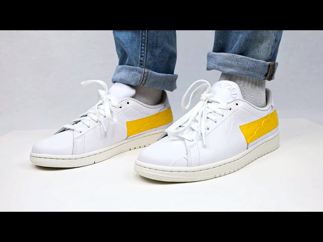 jordan centre court white on feet