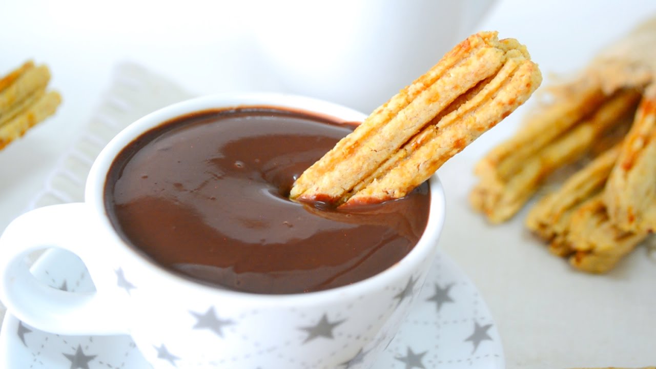 CHURROS CON CHOCOLATE | SIN AZÚCAR Y AL HORNO | VEGANOS