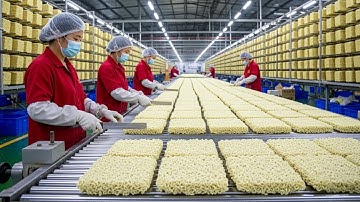 How Instant Noodles Are Made | Inside the High-Speed Noodle Factory