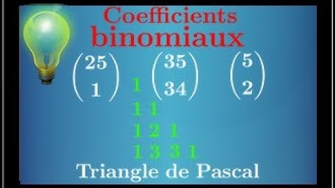 Comment calculer un COEFFICIENT BINOMIAL sans calculatrice • triangle de Pascal