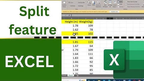 How to split the document into two section in excel||View two parts of same worksheet at once
