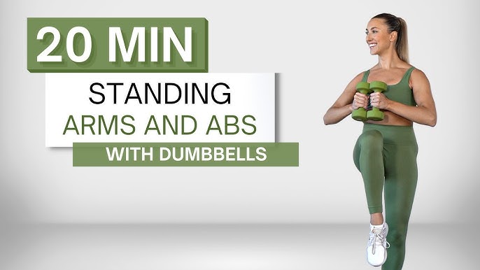 30 min UPPER BODY WORKOUT, With Dumbbells (2 Sets), Arms, Abs, Chest +  Back