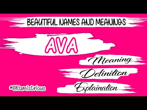 AVA name meaning | AVA meaning | AVA name and meanings | AVA means‎ ‎@Namistrious 