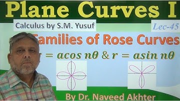 Families of Rose Curves, Sketching of polar curves, Plane Curves I, Yusuf. Lec-45