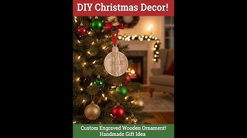 DIY Engraved Christmas Ornament: CNC Router Project! (Woodworking Holiday Gift)  FREE  CNC FILES!!!