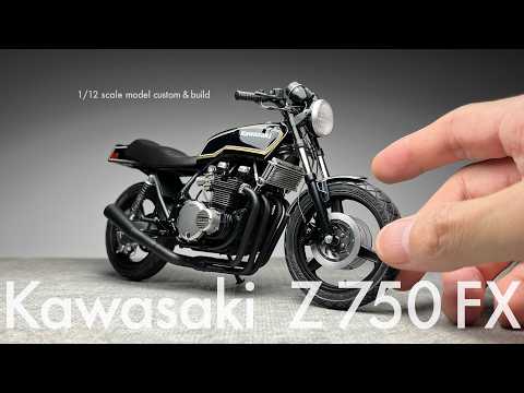Building Aoshima 1/12 Kawasaki Z750FX【Full version】Scale Model
