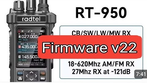 Radtel RT950 New Features , V22 Firmware