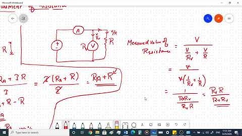 Errors in the measurement of resistance