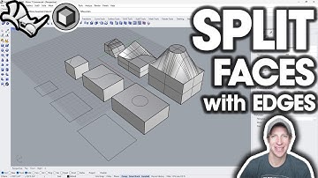How to SPLIT FACES with Edges and Curves in Rhino!
