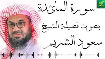 سورة المائدة كاملة  فضيلة الشيخ سعود الشريم جودة عالية  Sheikh Saud Al-Shuraim