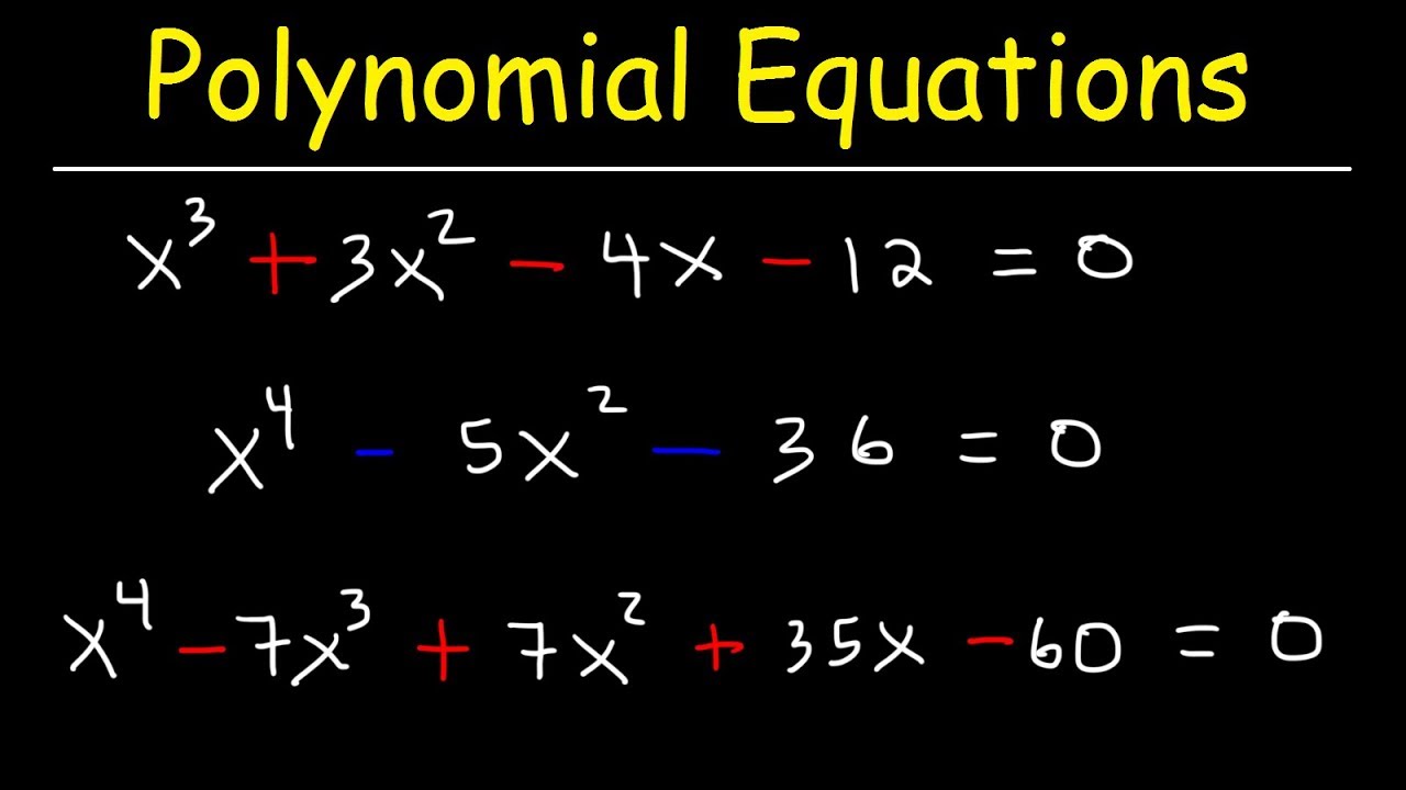 Solving Polynomial Equations By Factoring and Using Synthetic Division