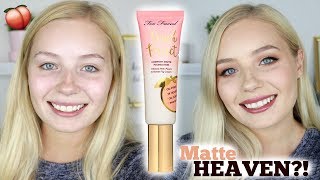 Too Faced Peach Perfect Comfort Matte Foundation | Review + First Impression