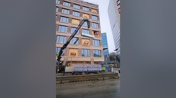 New building project in Stockholm. Efficient material handling
