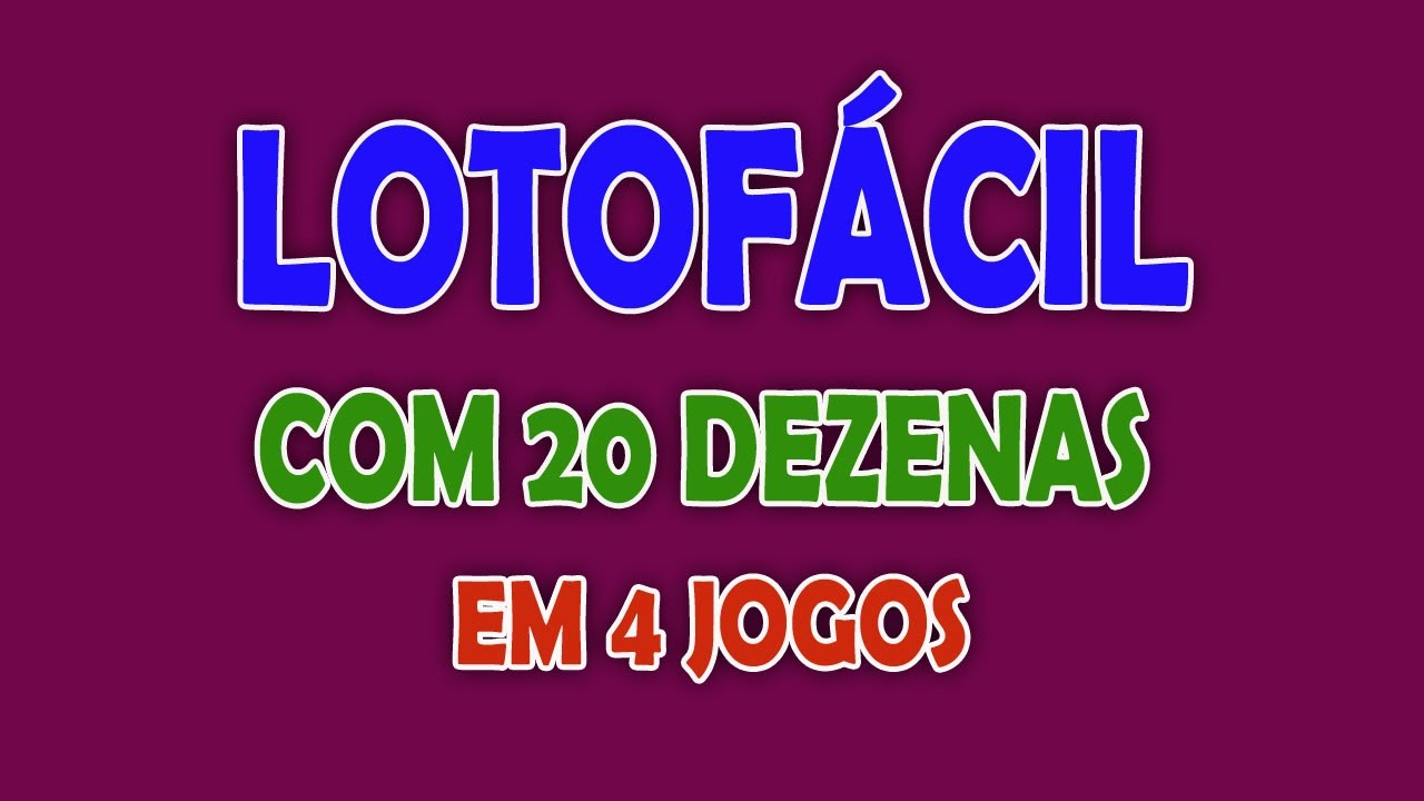 Planilha Lotofacil Gratis 20 Dezenas 4 Jogos