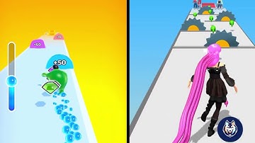 Blob Runner Vs Hair Rush walkthrough gameplay Android iOS Free Update Mobile games CY20KW