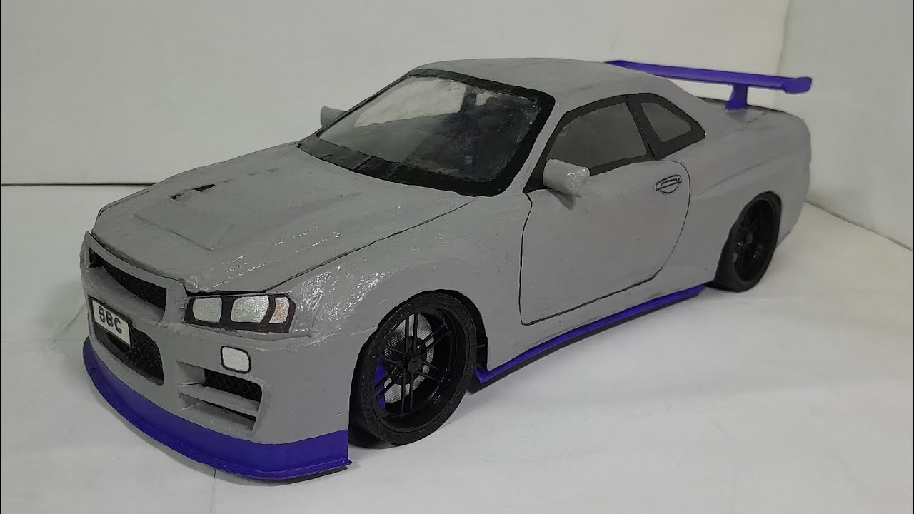 Making a 1:18 scale, 2002 Nissan skyline GT-R R34 _ with NRE Twin-Turbo ...