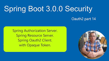 Spring Boot 3 Tutorial Security - OAuth 2.0 Spring Authorization Server with OpaqueToken