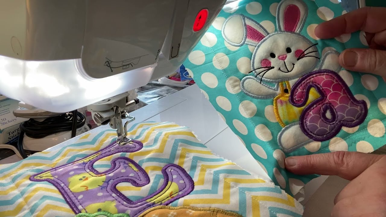 Sweet Pea Easter Machine Embroidery - Working on the S