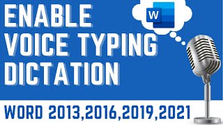 Enable Voice Typing in Word 2021,2019, 2016, 2013 With Windows 11 screenshot 3